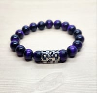 Image 2 of Purple Tiger Eye Stretch Bracelet