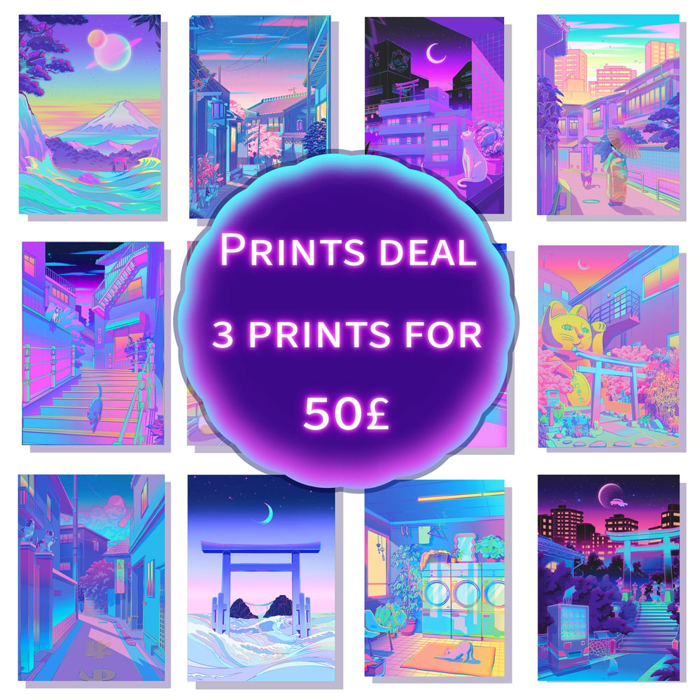 Image of PRINTS DEAL - 3 A4 Prints for 50£ - 3 A3 Prints for 90£