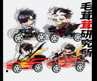 Robin acrylic pull-back cars 