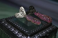 Image 1 of Pink Aura Quartz Hearts