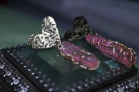Image 3 of Pink Aura Quartz Hearts