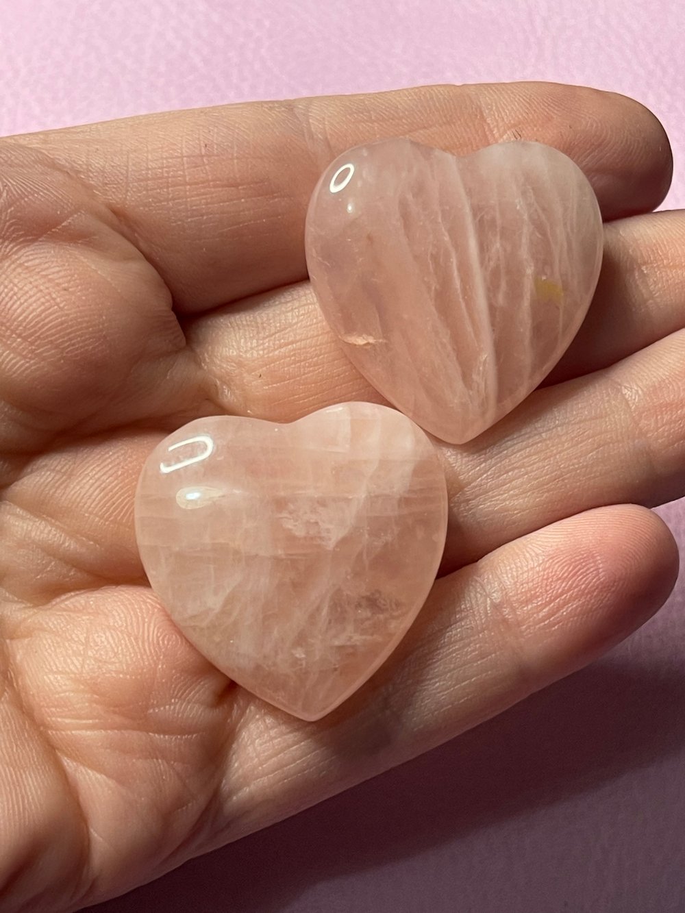 Image of Rose quartz hearts 