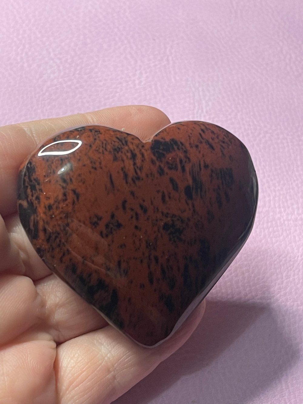 Image of Mahogany obsidian heart