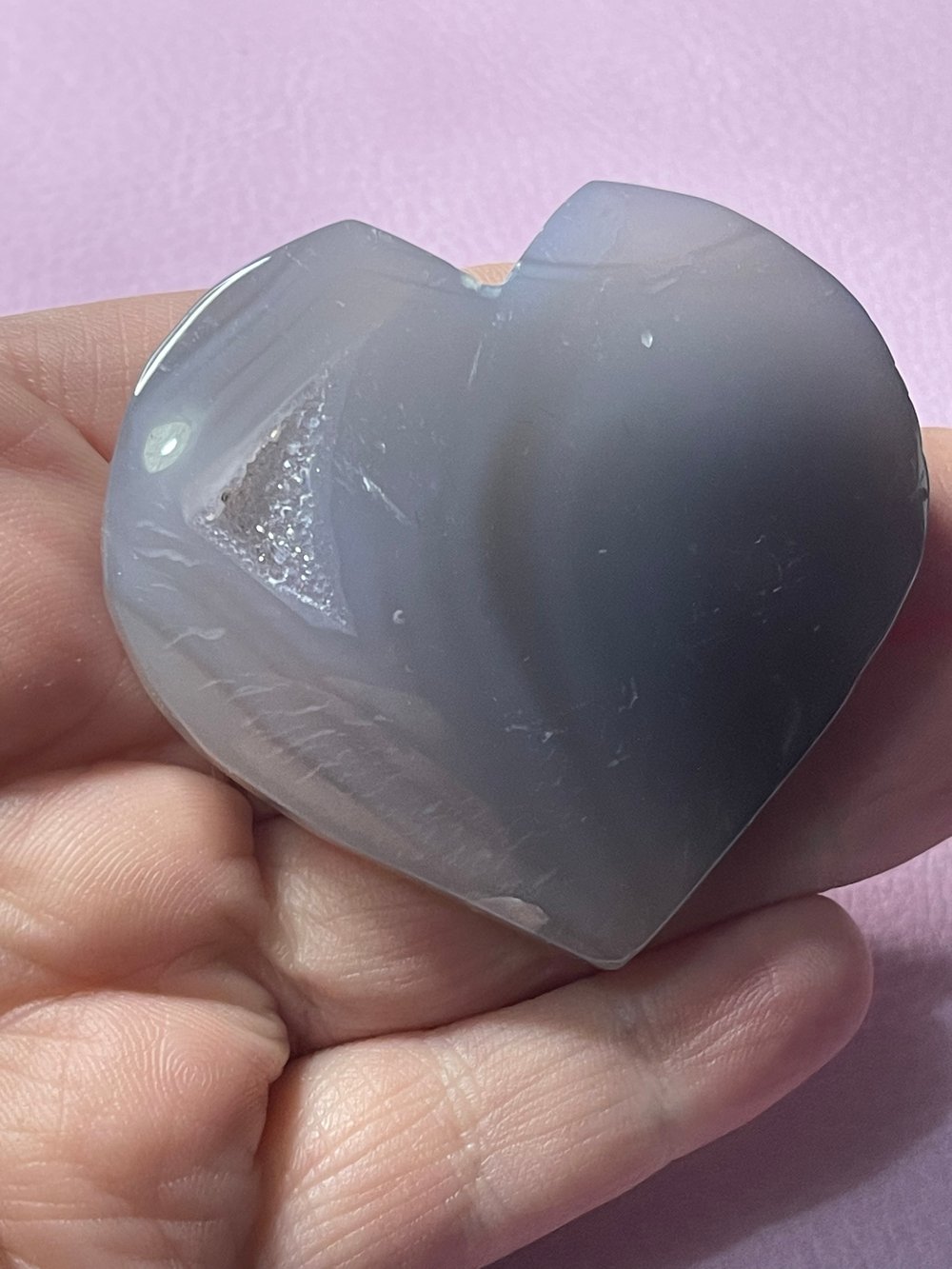 Image of Druzy agate heart 