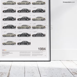 1984 Race of Champions Mercedes 190E 2.3-16 Senna Poster