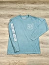 Blue Long Sleeve - White M2M Print 