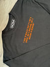 Black front and back long sleeve - Orange Print 