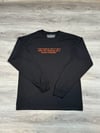 Black front and back long sleeve - Orange Print 