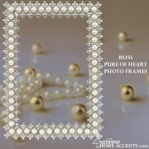 Image of Pearl and Swarovski Crystal Picture Frame Pure of Heart