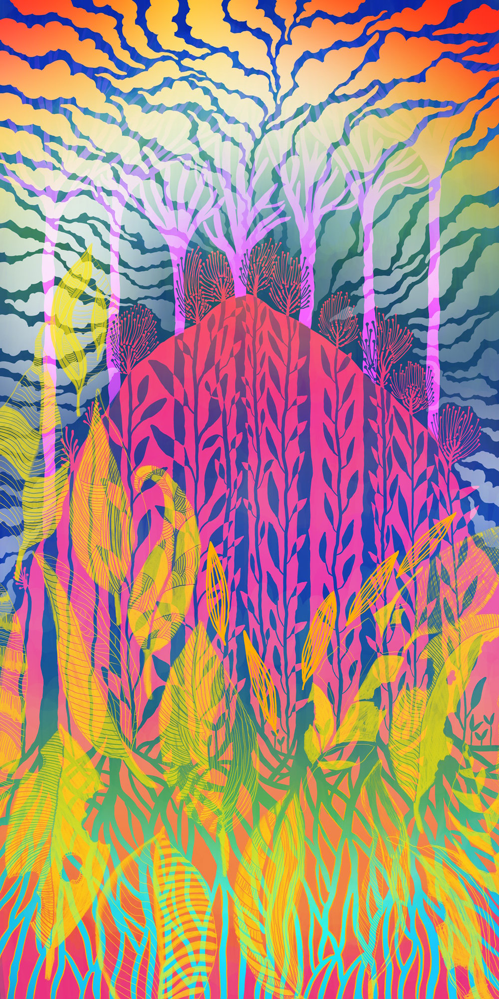 Neon forest layers