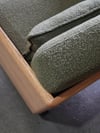 CLOVER LOUNGE CHAIR IN TASMANIAN OAK WITH GREEN WOOL UPHOLSTERY
