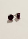 Ruby White Gold Studs