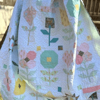 Image 7 of RAINY DAYS Quilt Pattern 70"x 82" by Poppie Cotton-Simple Pieced Flowers