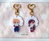 Image 1 of (Set) Cloud&Tifa White Cloud Keychain charm キーホルダーチャーム