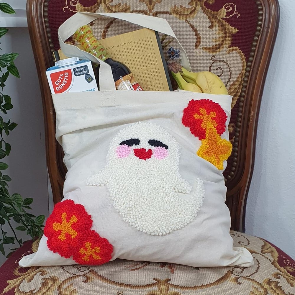Image of Hu Tao punchneedle tote bag 