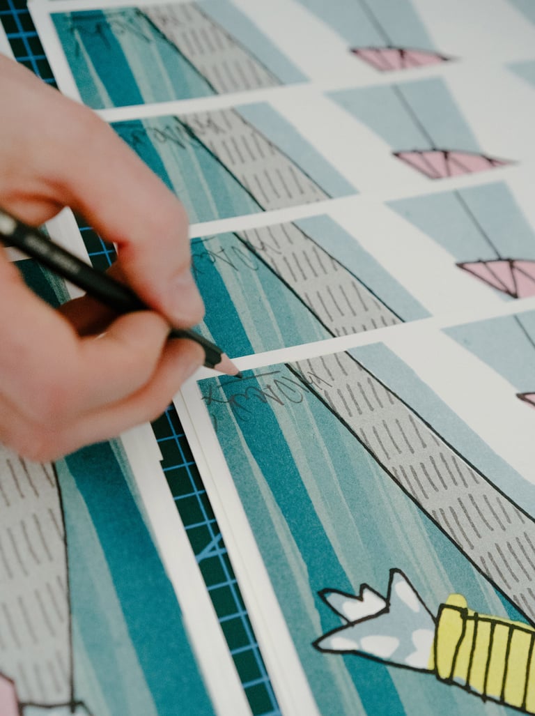DIREWOLF TEMPLATE - limited edition risograph print Image 2