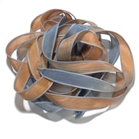 Image 3 of 1PC. SANTA FE 42" hand dyed wrist wrap bracelet silk ribbon/by COLOR KISSED SILK