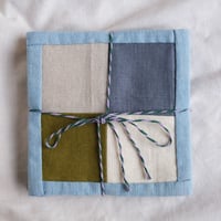 Image 3 of Set of Four Patchwork Coasters - Assorted Colours