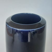 Image 2 of Stripe vase in midnight blue 