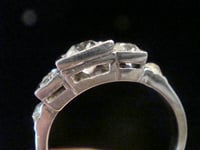 Image 4 of Art deco 18ct white gold old cut diamond ring 1.40ct