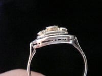 Image 3 of Art Deco 1920s 18ct white gold sapphire and diamond ring