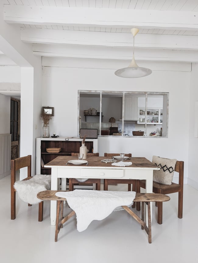 Table d'atelier + banc