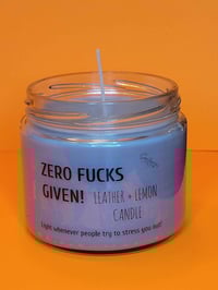 Image 1 of Zero Fucks Given Candle 12 oz