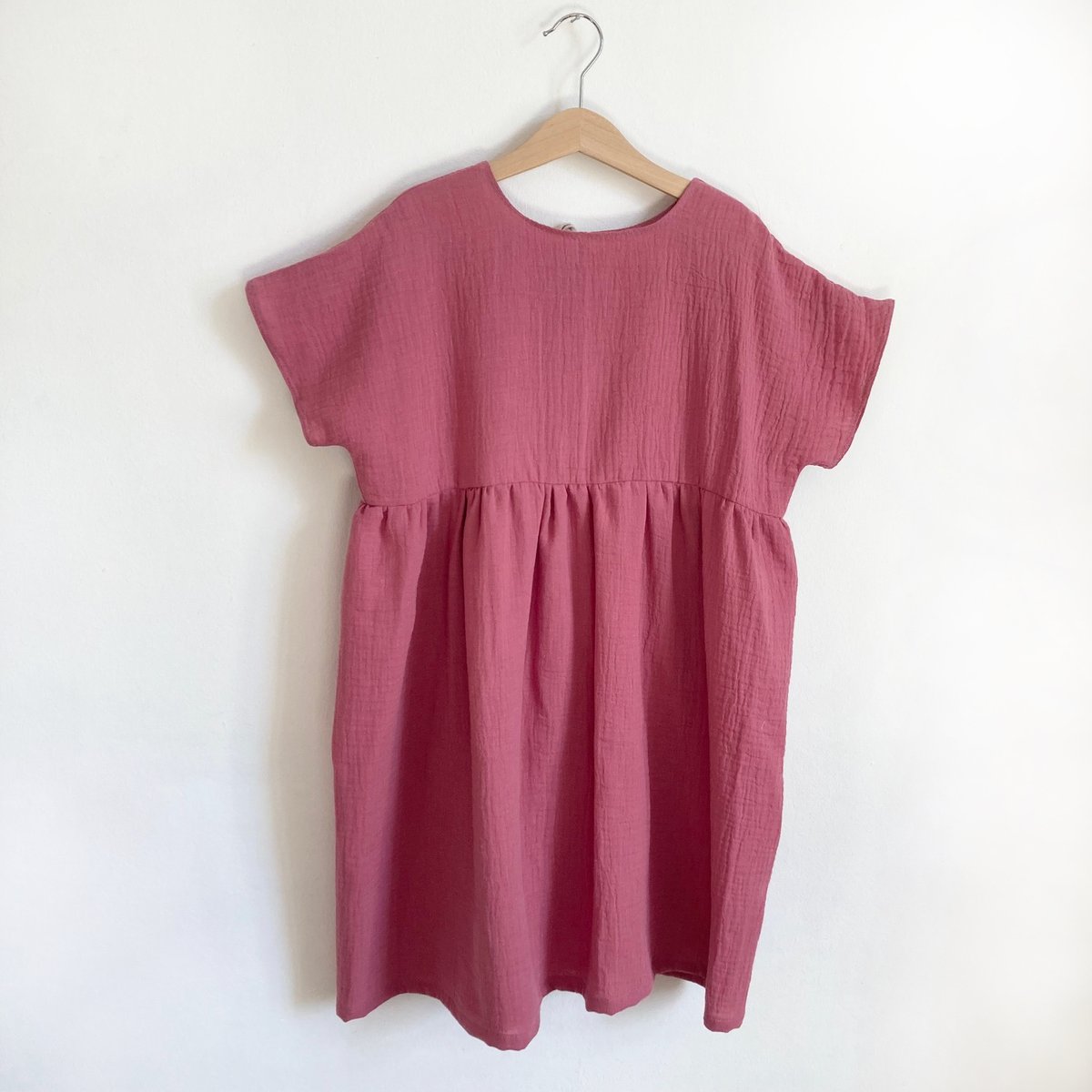 knee length dresses for ladies Frida Dress in Raspberry Linen – Tea & Tequila