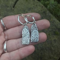 Image 3 of Made to order Spiral stone earrings