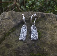 Image 4 of Made to order Spiral stone earrings