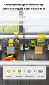 Automatic Drainage Sink Storage Rack Stainless Steel Basin Soap And Sponge Holder Ect..