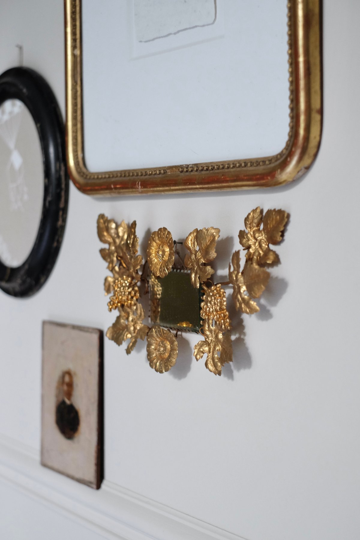 Image of Miroir rectangle fleuri N°1