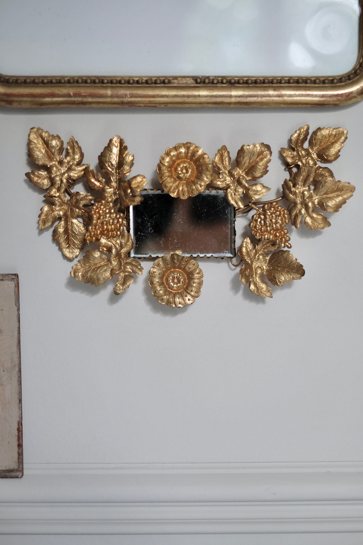 Image of Miroir rectangle fleuri N°1