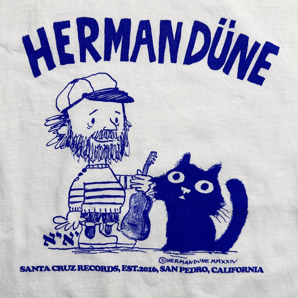 Herman Düne Tee-Shirt (Deluxe Made In USA 🇺🇸) Electric Blue on White