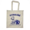 Herman Düne Tote Bag (LP 🎵 Size) Electric Blue on Off-White