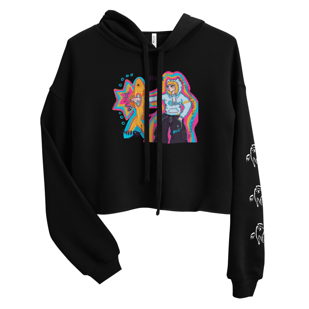 FISH IN A BARREL CROPPED HOODIE