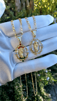 Image 1 of San Judas Rhinestones Necklaces 