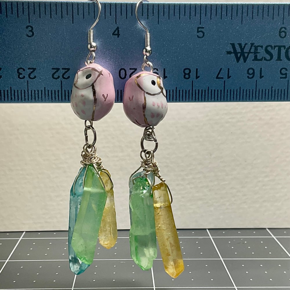 Image of Owl Dangle Earrings