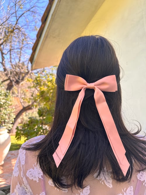 Image of  Pink Ribbon Hair Bows 2 pcs.