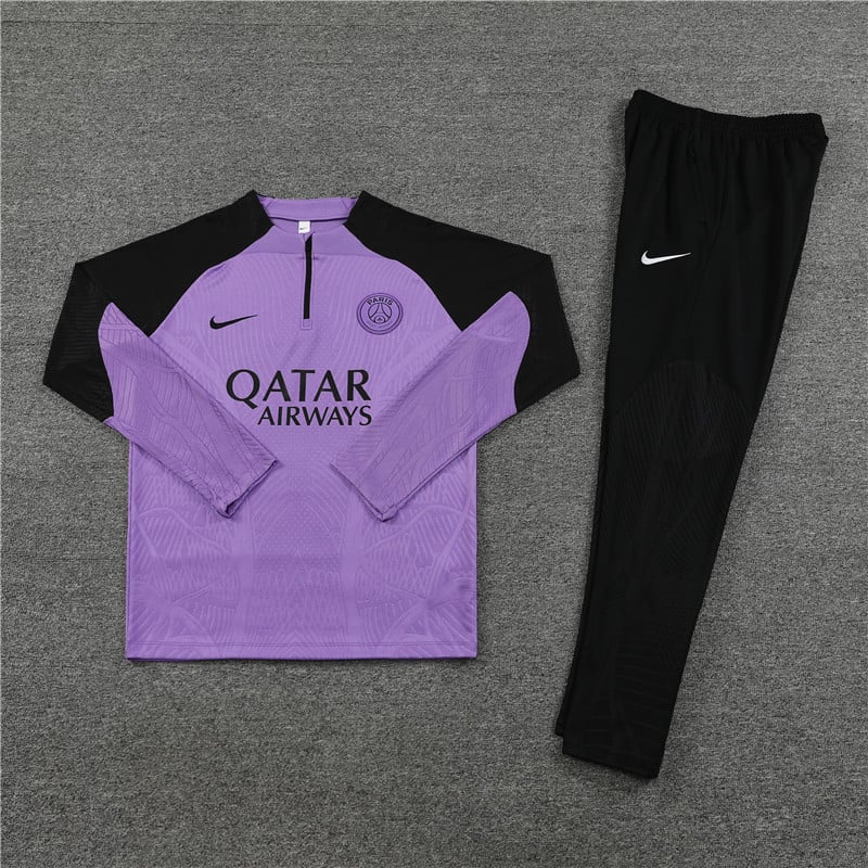 PSG Purple Black Dri Fit Tracksuit Legend Football Shirts