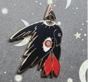 2 Color Shot Raven Enamel Pin