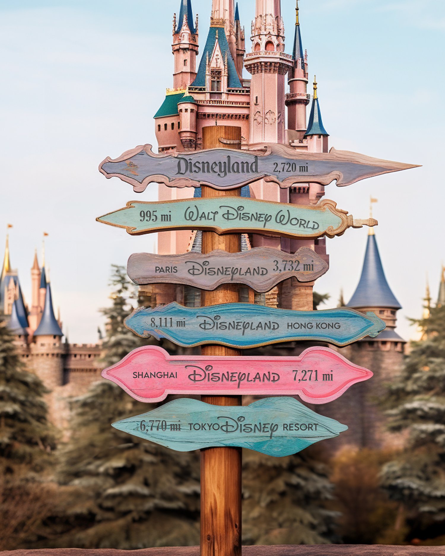 Image of Disney Mile Marker Sign