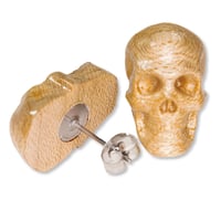 Image 1 of Wooden Skull Earrings