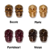 Image 3 of Wooden Skull Earrings