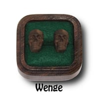 Image 4 of Hardwood Skull Cufflinks with Walnut Box