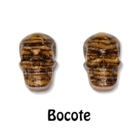 Image 4 of Wooden Skull Earrings