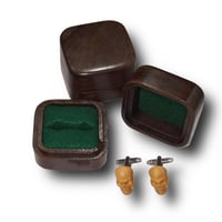 Image 5 of Hardwood Skull Cufflinks with Walnut Box