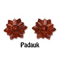 Image 5 of Hardwood Flower Earrings