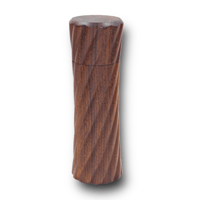 Image 2 of Unique Twisted Wooden Pepper Mill