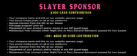Image 2 of Slayer SPONSOR $300 CASH CONTRIBUTION